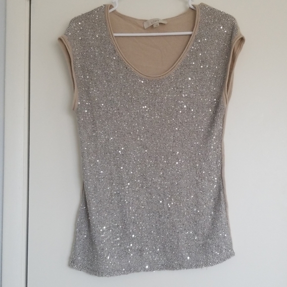 LOFT Sweaters - Ann Taylor Loft Short Sleeve sequined sweater